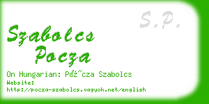 szabolcs pocza business card